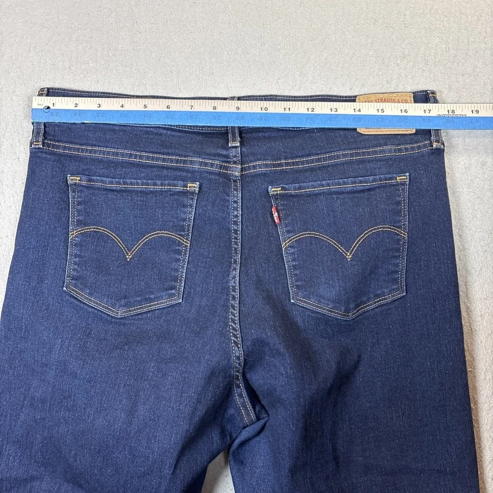 Levi Strauss 314‎ Shaping Straight Dark Denim Jeans Women 33X31